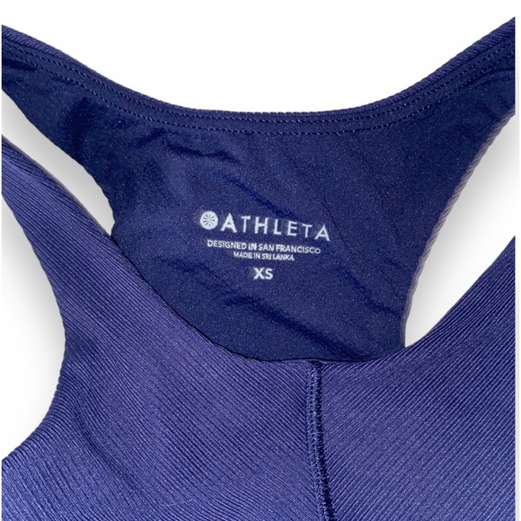 Athleta navy blue tank top with build in bra - Picture 7 of 7